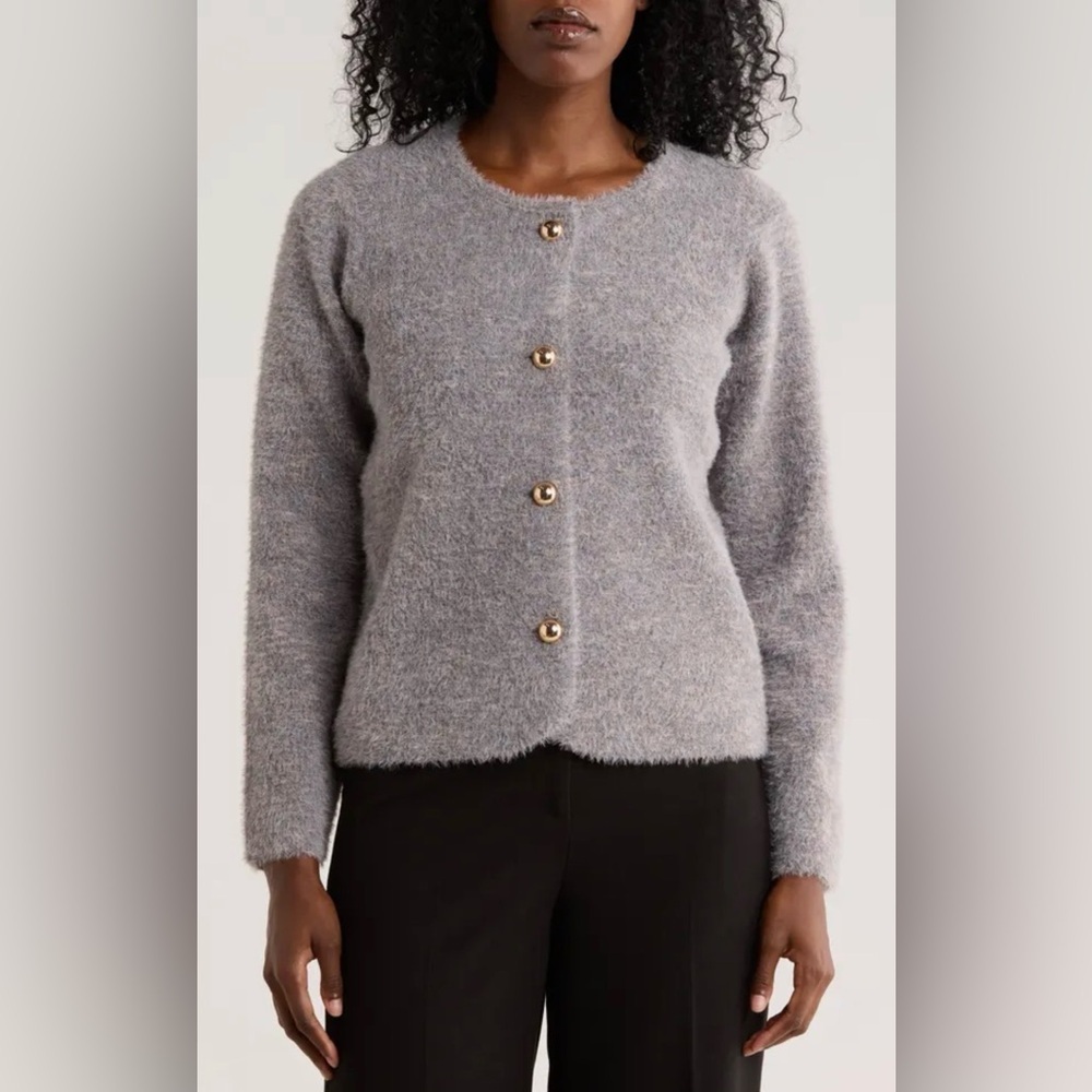 Tahari Cardigan with Gold Buttons L